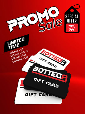 THIS PROMO SALE WILL GIVE YOU 10% OFF ALL GIFT CARD PURCHASES. Redeem your gift card for any product or service including custom made to order products.  Promo Gift Cards to be redeemed by November 2022.  Gift Cards will be emailed to you.
